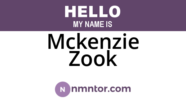 Mckenzie Zook