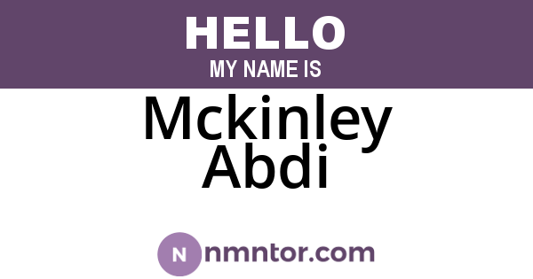Mckinley Abdi