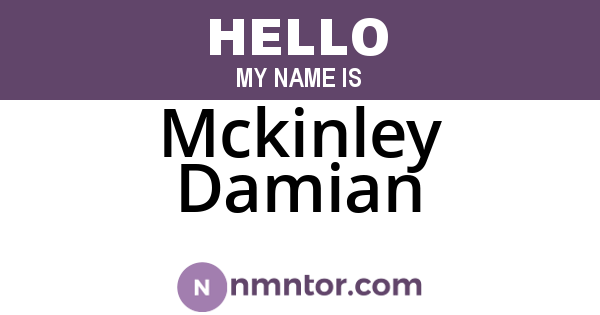 Mckinley Damian