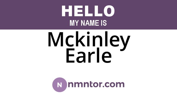 Mckinley Earle