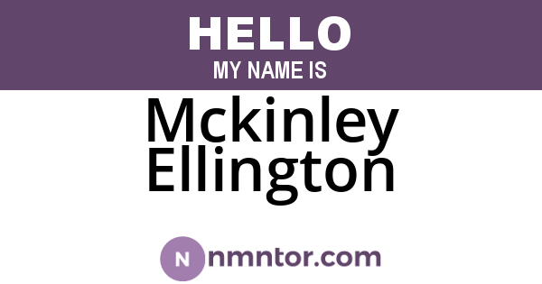 Mckinley Ellington