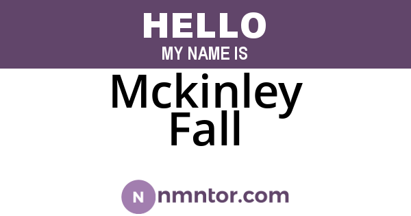Mckinley Fall