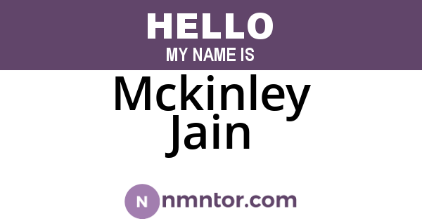 Mckinley Jain