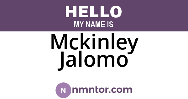 Mckinley Jalomo