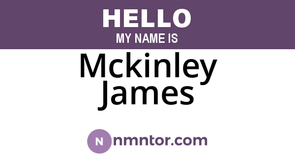 Mckinley James