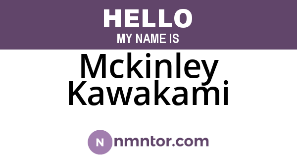 Mckinley Kawakami