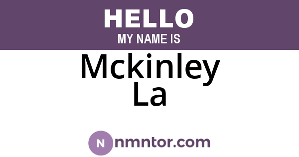 Mckinley La