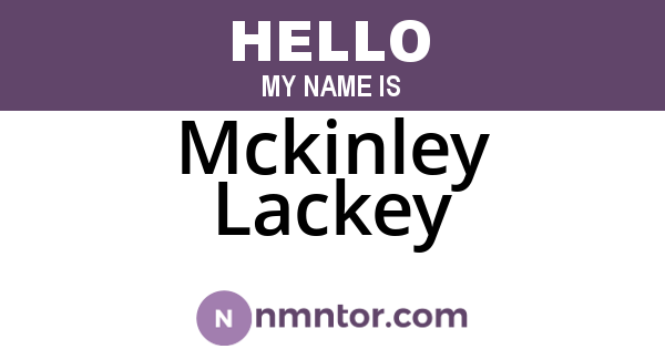 Mckinley Lackey