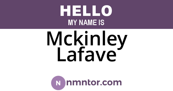Mckinley Lafave