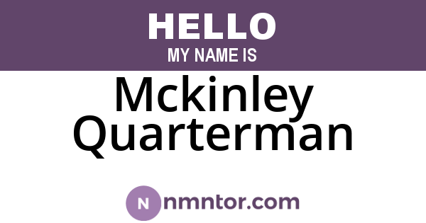 Mckinley Quarterman