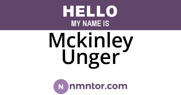Mckinley Unger