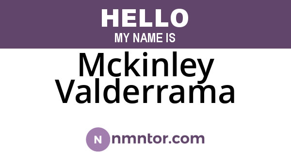 Mckinley Valderrama