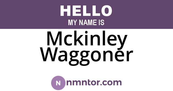 Mckinley Waggoner
