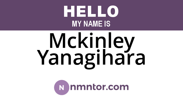 Mckinley Yanagihara
