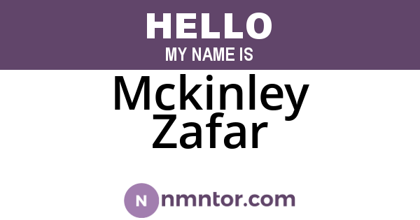Mckinley Zafar