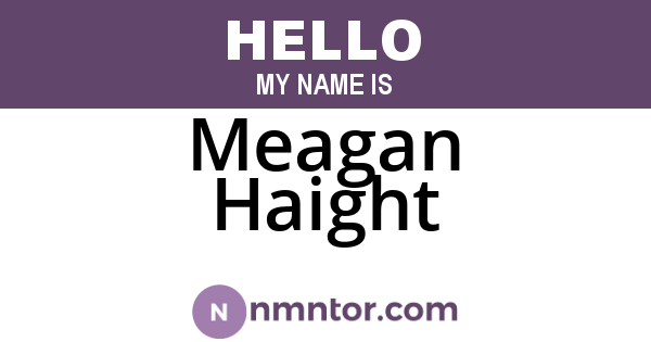 Meagan Haight