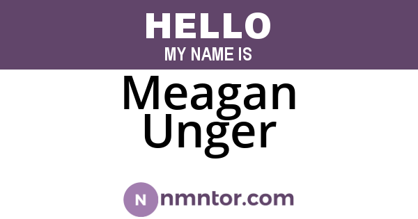 Meagan Unger
