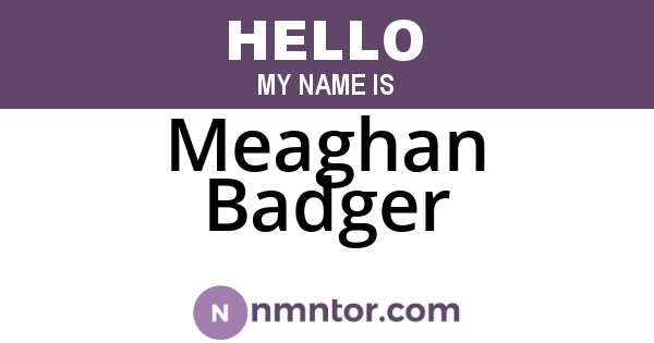 Meaghan Badger
