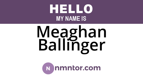 Meaghan Ballinger