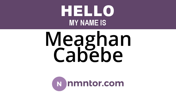 Meaghan Cabebe