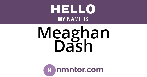 Meaghan Dash