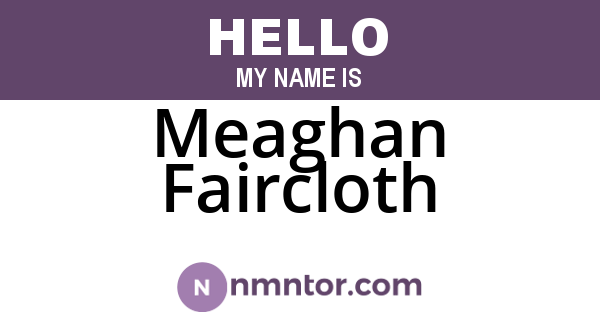 Meaghan Faircloth