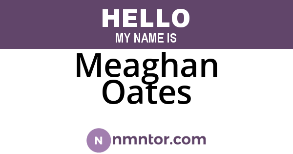 Meaghan Oates