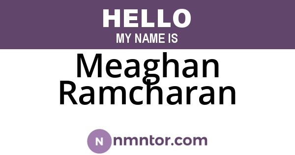 Meaghan Ramcharan