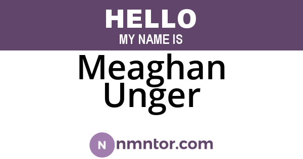 Meaghan Unger