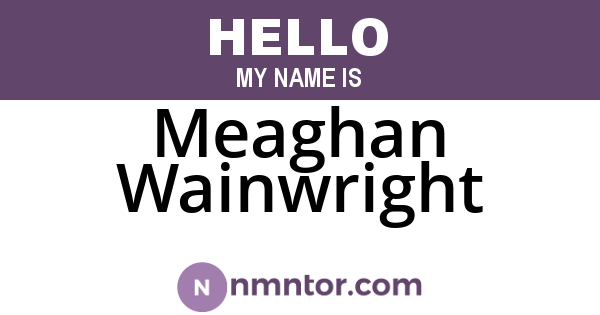 Meaghan Wainwright