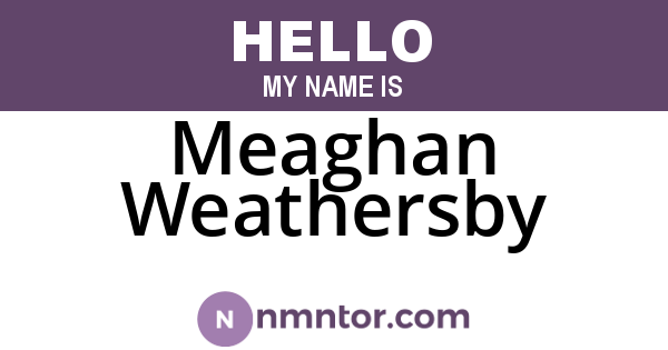 Meaghan Weathersby