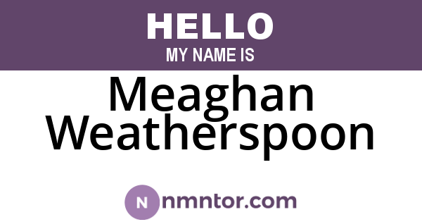 Meaghan Weatherspoon
