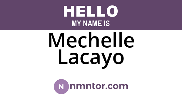 Mechelle Lacayo