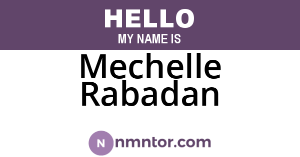 Mechelle Rabadan