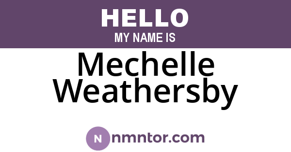 Mechelle Weathersby
