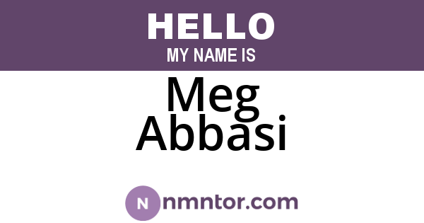 Meg Abbasi