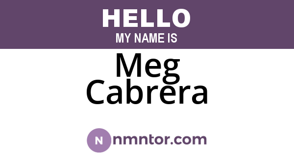 Meg Cabrera