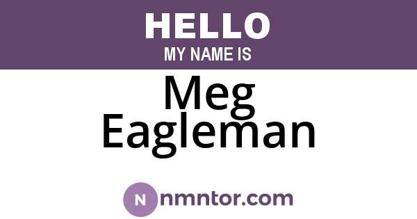 Meg Eagleman