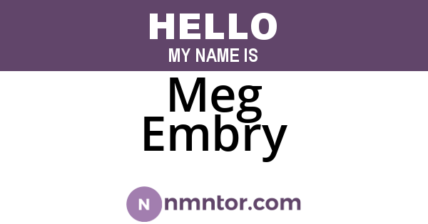 Meg Embry