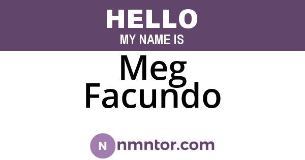 Meg Facundo