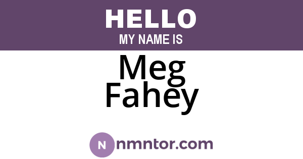 Meg Fahey