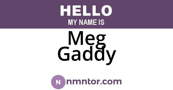 Meg Gaddy