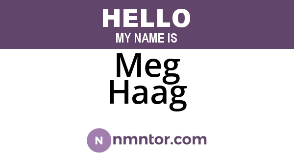 Meg Haag