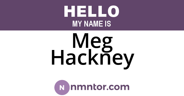 Meg Hackney