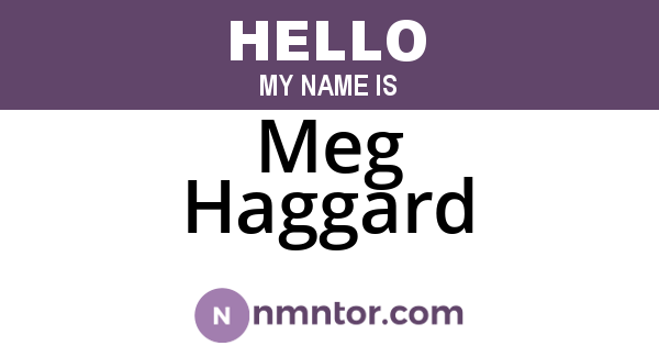 Meg Haggard