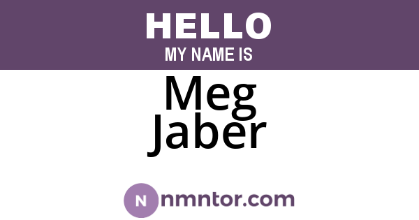 Meg Jaber