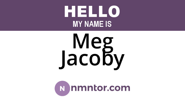 Meg Jacoby