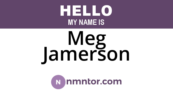 Meg Jamerson