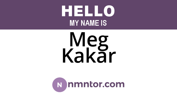 Meg Kakar
