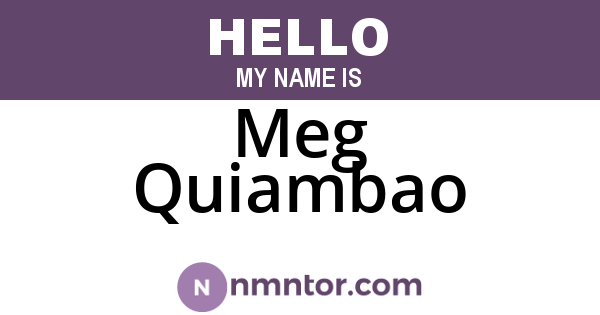 Meg Quiambao